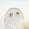 Pendientes de animales chapados en oro de 18 quilates con circonita cúbica y bonito elefante, joyería para mujer al por mayor
