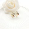 Pendientes de hoja con incrustaciones de circonita cúbica chapados en oro de 18 quilates, joyería para mujer, venta directa de fábrica
