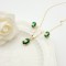 Stud Earring Jewelry Sets Heart & Square Design 18K Gold-Plated Aaa Zircon Women's Jewelry Factory Direct Sales