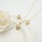 Elliptical Stud Earring Jewelry Sets Geometry Classic Design 18K Gold-Plated Aaa Zircon Women's Jewelry Wholesaler
