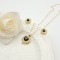 Religion Stud Earring Jewelry Sets Love Angel's Wings Design 18K Gold-Plated Aaa Zircon Women's Jewelry Wholesaler