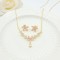 Flower Stud Earring Jewelry Sets Small Delicate Petals Design 18K Gold-Plated Aaa Zircon Women's Jewelry Factory Direct Sales