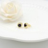 Monozircon Stud Earring Classic Circle Design AAA Zircon 18K Gold-Plated Women's Jewelry Factory Direct Sales
