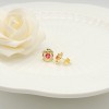 Monozircon Stud Earring Hollow Out Circular Shape Design AAA Zircon 18K Gold-Plated Women's Jewelry Factory Direct Sales