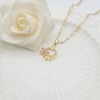 Flowers&Hearts Pendant Necklaces Wholesale Hollow Design AAA Zircon 18K Gold-Plated Women's Jewelry Factory Direct Sales