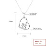 925 Silver Necklace  Heart Single Layer With AAA Cubic Zirconia  Wholesale