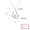 925 Silver Necklace  Heart Single Layer With AAA Cubic Zirconia  Wholesale