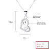 Single Layer Necklace 925 Silver Hollow Heart&Plants With AAA Cubic Zirconia  Wholesale