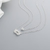 Necklace 925 Silver Double Layer With Hollow  Infinite Symbol AAA Cubic Zirconia  Wholesale