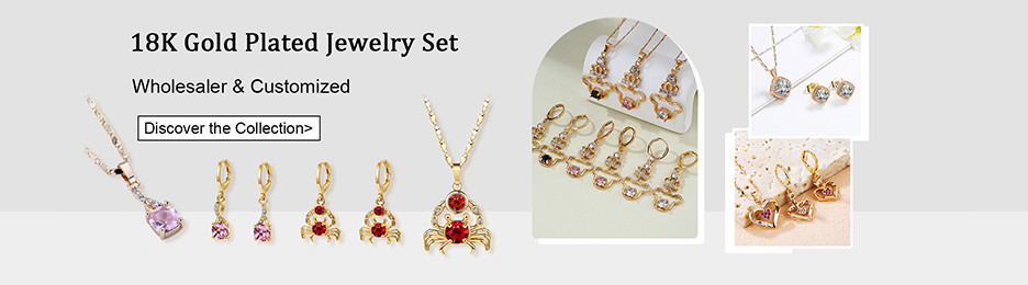 18k gold plated jewelry set