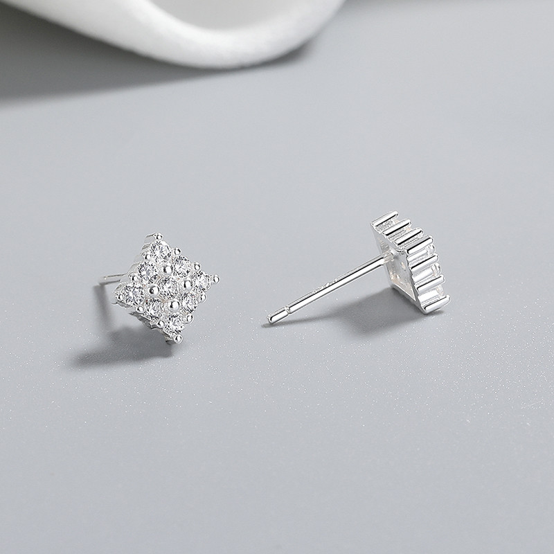 925 Sterling Silver Cubic Zirconia Stud Earrings