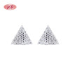 Pendientes de plata 925 al por mayor con diseño geométrico triangular