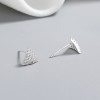 Pendientes de plata 925 al por mayor con diseño geométrico triangular