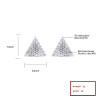 Pendientes de plata 925 al por mayor con diseño geométrico triangular