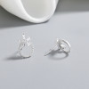 Venta al por mayor de pendientes de plata de ley 925 para mujer con flor de margarita y circonita cúbica
