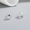 925 Sterling Silver Women's Stud Earrings Circular geometry Cubic Zirconia