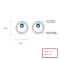 925 Sterling Silver Women's Stud Earrings Circular geometry Cubic Zirconia