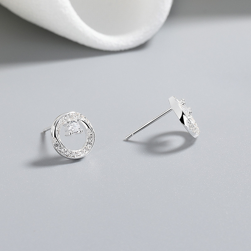 925 Sterling Silver Cubic Zirconia Stud Earrings