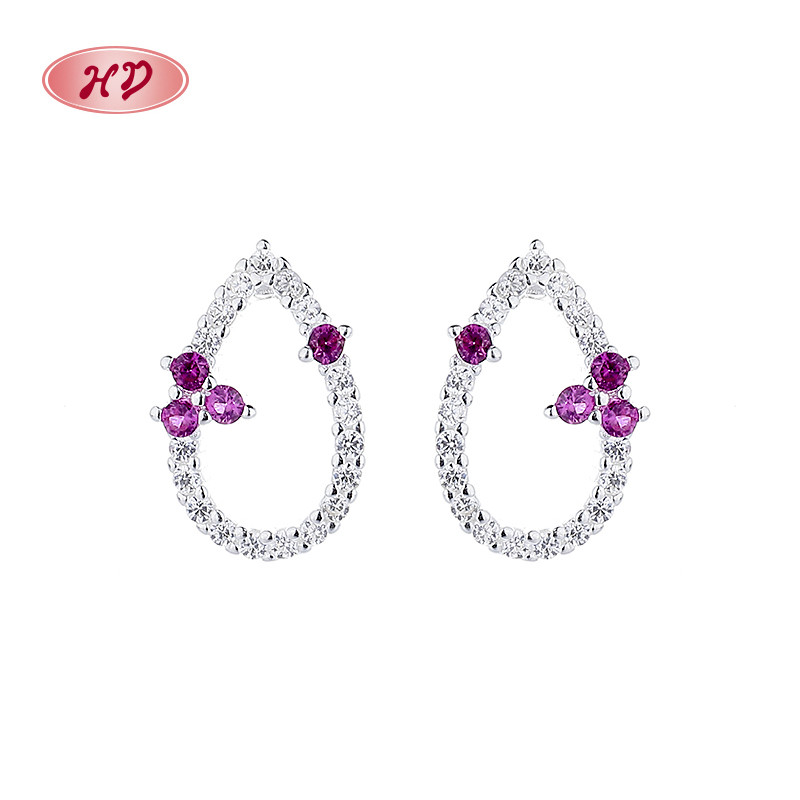 925 Sterling Silver Cubic Zirconia Stud Earrings