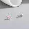 Venta al por mayor de pendientes de plata de ley 925 para mujer con diseño de cisne