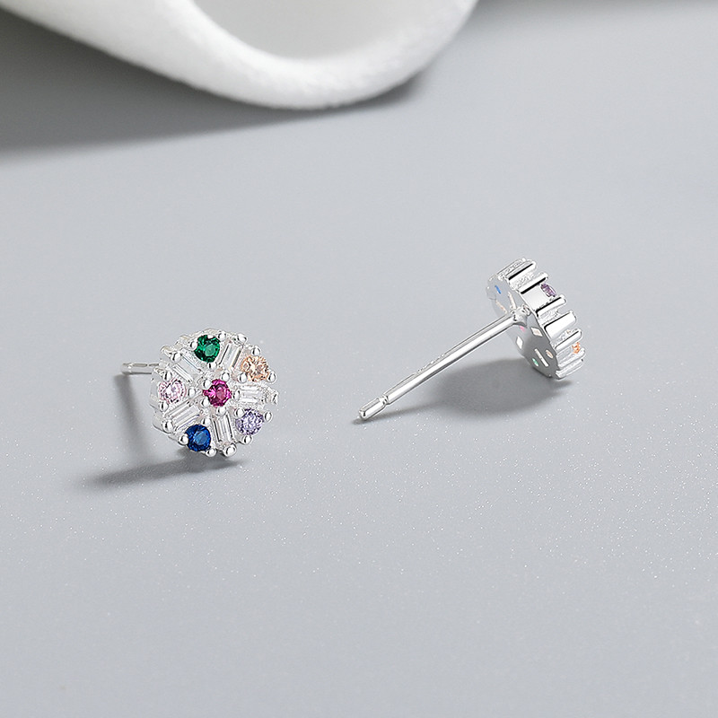 925 Sterling Silver Cubic Zirconia Stud Earrings