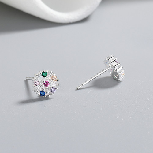 Wholesale 925 Sterling Silver Women's Stud Earrings Daisy Plant Design