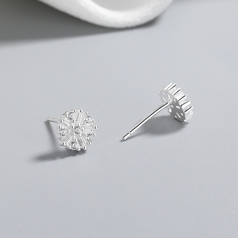 925 Sterling Silver Cubic Zirconia Stud Earrings