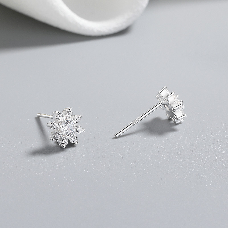 925 Sterling Silver Cubic Zirconia Stud Earrings