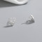 Wholesale 925 Sterling Silver Women's Stud Earrings White Heart Design Zirconia