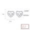 Wholesale 925 Sterling Silver Women's Stud Earrings White Heart Design Zirconia