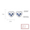 Wholesale 925 Sterling Silver Women's Stud Earrings Blue Heart Design Zirconia