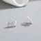 Wholesale 925 Sterling Silver Women's Stud Earrings Hollow out Heart & Flower Design Zirconia