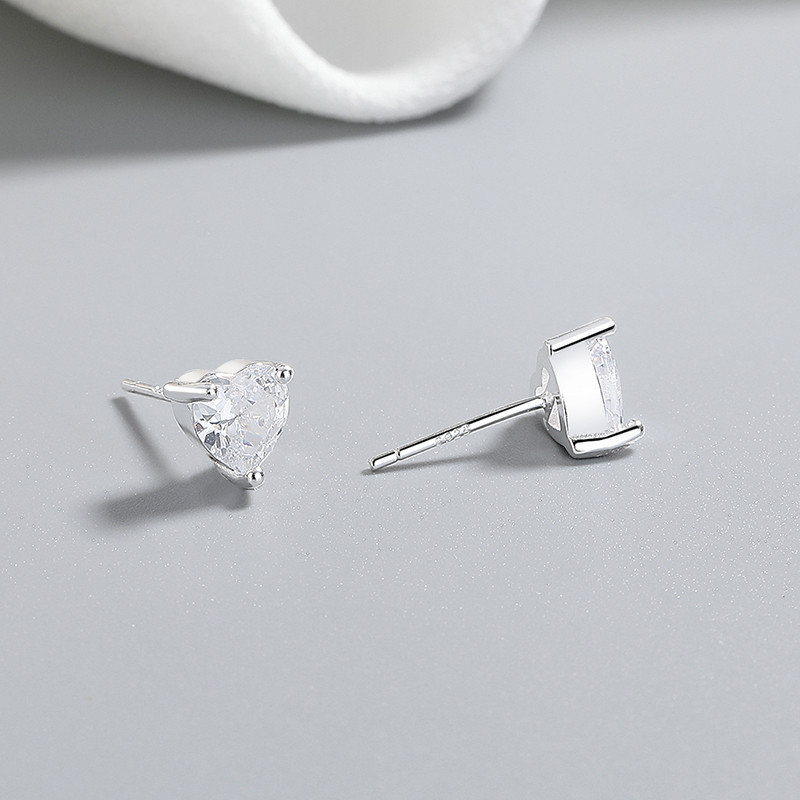 925 Sterling Silver Cubic Zirconia Stud Earrings