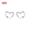 Heart 925 Sterling Silver Cubic Zirconia Women's Stud Earrings Wholesale Jewelry