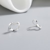 Pendientes de botón con forma de corazón de plata de ley 925 y circonita cúbica para mujer, joyería al por mayor