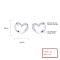 Heart 925 Sterling Silver Cubic Zirconia Women's Stud Earrings Wholesale Jewelry