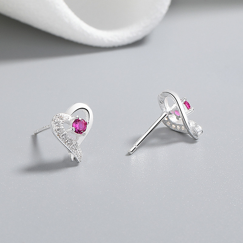 925 Sterling Silver Cubic Zirconia Stud Earrings