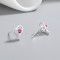Circle Zircon&Heart 925 Sterling Silver Cubic Zirconia Women's Stud Earrings Wholesale Jewelry