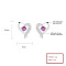 Circle Zircon&Heart 925 Sterling Silver Cubic Zirconia Women's Stud Earrings Wholesale Jewelry