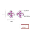 Venta al por mayor de pendientes de plata de ley 925 para mujer con diseño de girasol blanco y circonita
