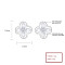White Flowers 925 Sterling Silver Women's Stud Earrings Cubic Zirconia For Wholesale Jewelry