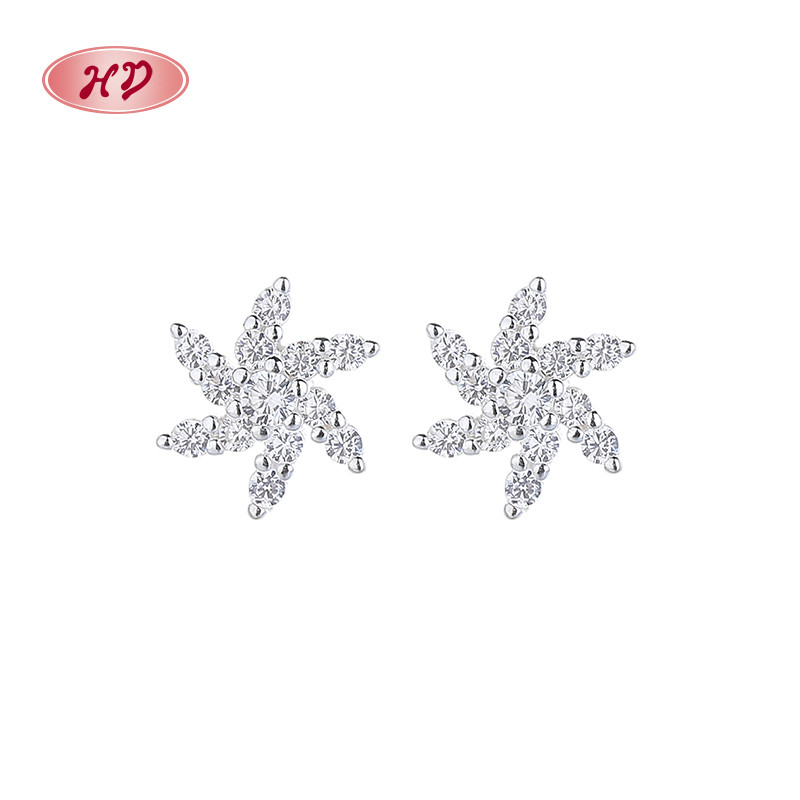 925 Sterling Silver Cubic Zirconia Stud Earrings