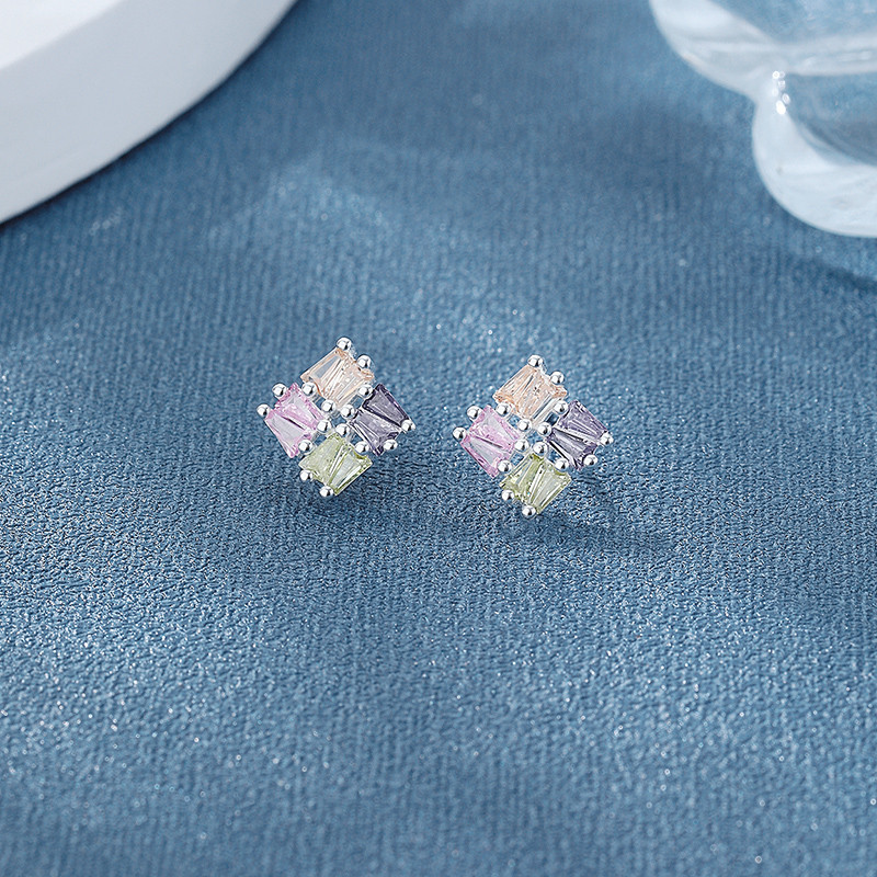 925 Sterling Silver Cubic Zirconia Stud Earrings