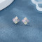 Wholesale Multi 925 Sterling Silver Women's Stud Earrings  Geometry Cubic Zirconia