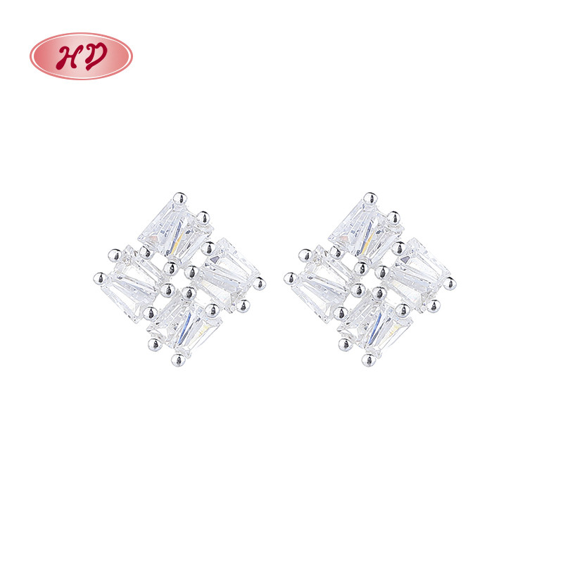 925 Sterling Silver Cubic Zirconia Stud Earrings