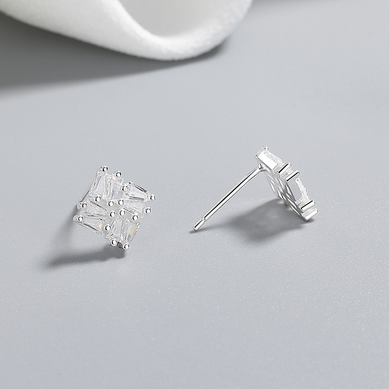 925 Sterling Silver Cubic Zirconia Stud Earrings