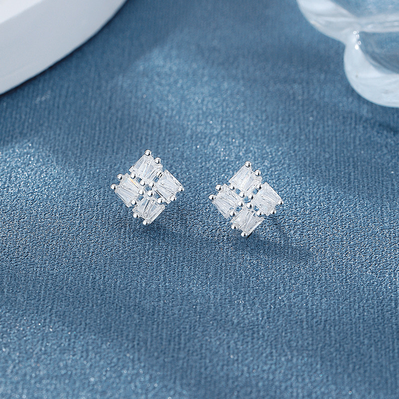 925 Sterling Silver Cubic Zirconia Stud Earrings