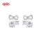 Wholesale 925 Sterling Silver Women's Stud Earrings Cute Bow Tie Cubic Zirconia