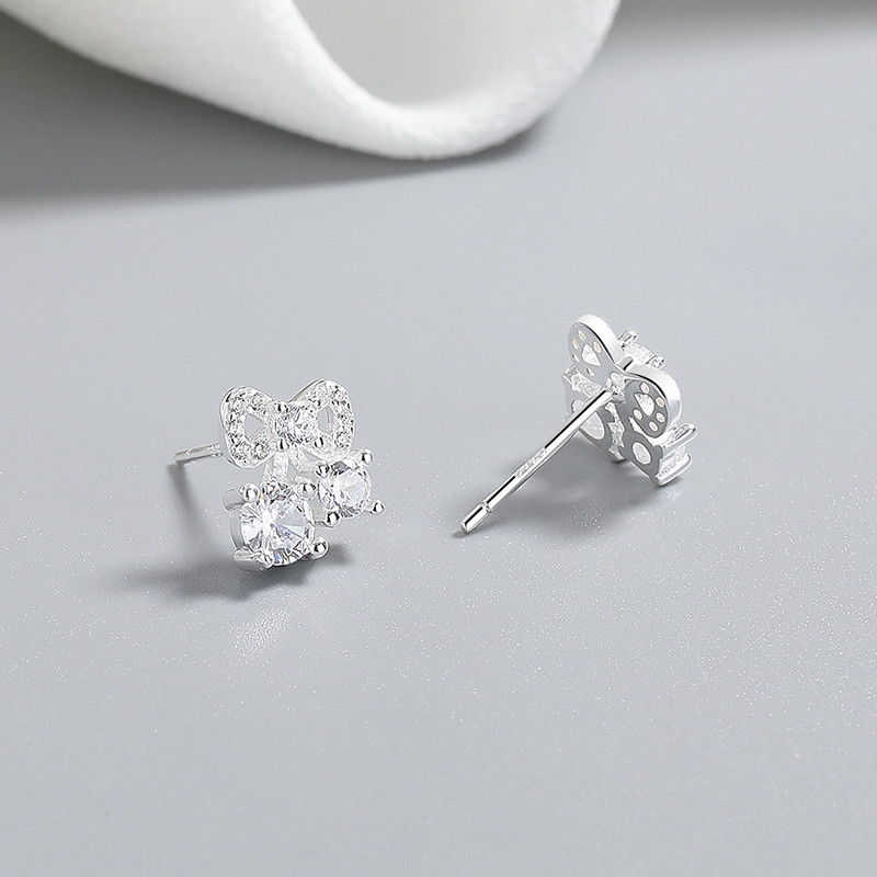 925 Sterling Silver Cubic Zirconia Stud Earrings