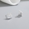 Wholesale 925 Sterling Silver Women's Stud Earrings Cute Bow Tie Cubic Zirconia